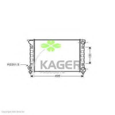 Радиатор, охлаждение двигателя KAGER 31-1183