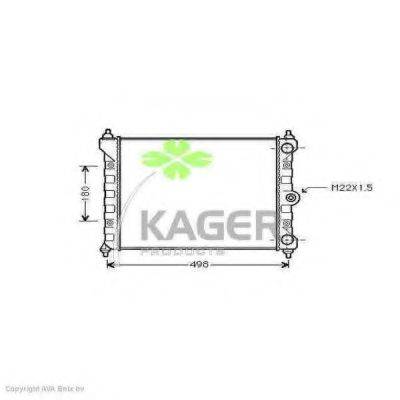 KAGER 311189 Радиатор, охлаждение двигателя