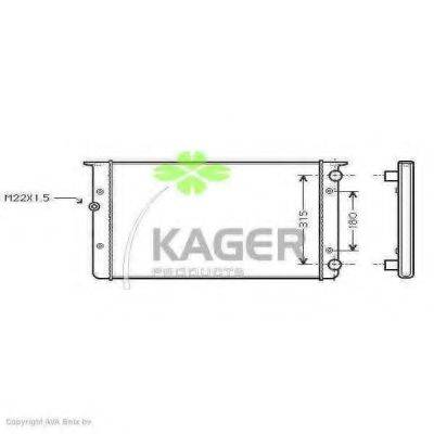 Радиатор, охлаждение двигателя KAGER 31-1196