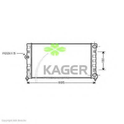 Радиатор, охлаждение двигателя KAGER 31-1197