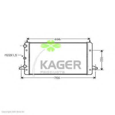 Радиатор, охлаждение двигателя KAGER 31-1213