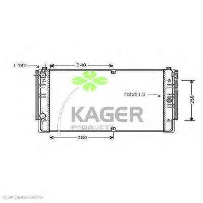 Радиатор, охлаждение двигателя KAGER 31-1214