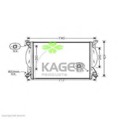Радиатор, охлаждение двигателя KAGER 31-1629