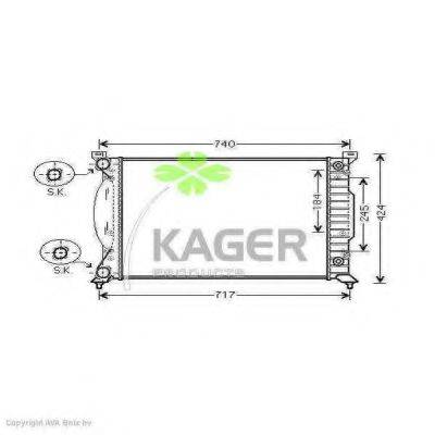 KAGER 311632 Радиатор, охлаждение двигателя