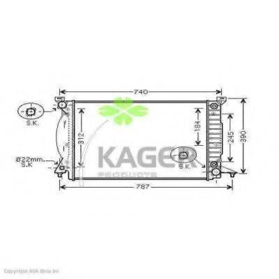 KAGER 311634 Радиатор, охлаждение двигателя