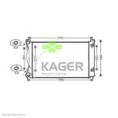 KAGER 311641 Радиатор, охлаждение двигателя