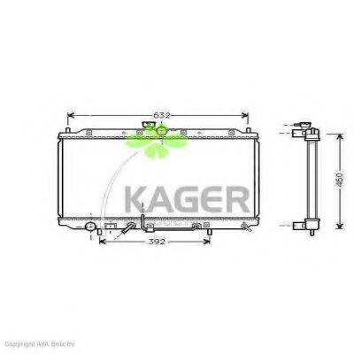 Радиатор, охлаждение двигателя KAGER 31-1920