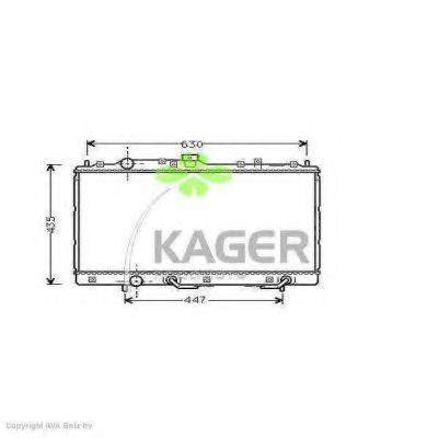 Радиатор, охлаждение двигателя KAGER 31-2019