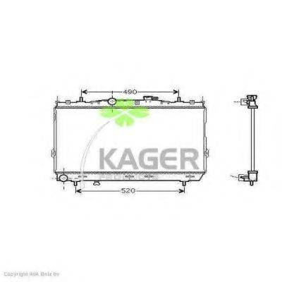 Радиатор, охлаждение двигателя KAGER 31-2078