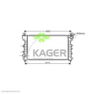 Радиатор, охлаждение двигателя KAGER 31-2276