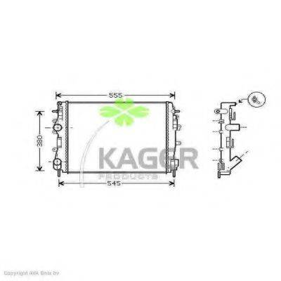 Радиатор, охлаждение двигателя KAGER 31-2446