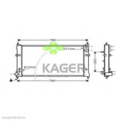 Радиатор, охлаждение двигателя KAGER 31-2616