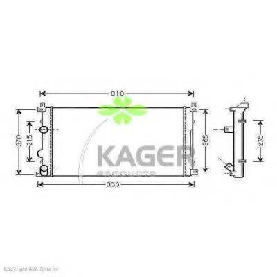 KAGER 312665 Радиатор, охлаждение двигателя