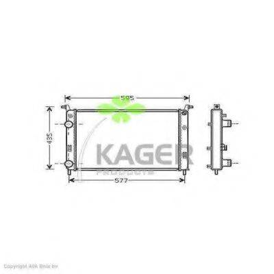 KAGER 312828 Радиатор, охлаждение двигателя