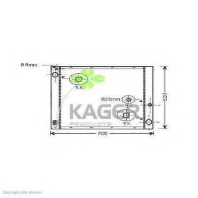 KAGER 313002 Радиатор, охлаждение двигателя
