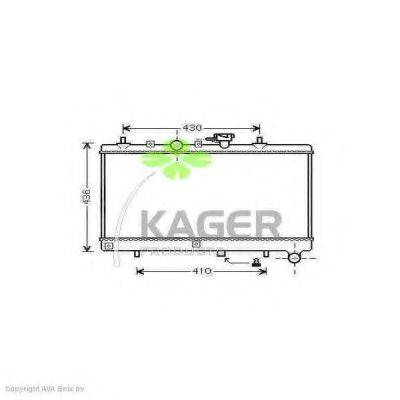 Радиатор, охлаждение двигателя KAGER 31-3050