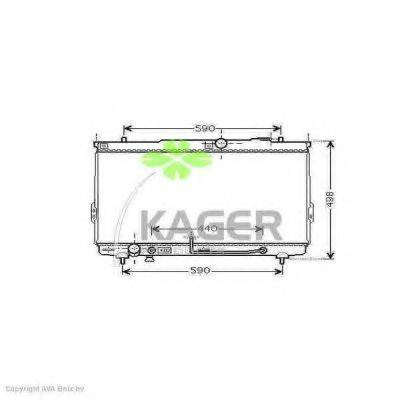 Радиатор, охлаждение двигателя KAGER 31-3117
