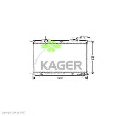 KAGER 313221 Радиатор, охлаждение двигателя