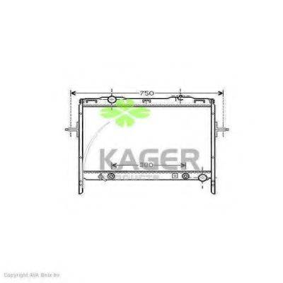 KAGER 313223 Радиатор, охлаждение двигателя