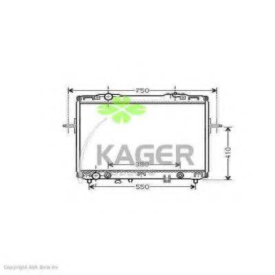 Радиатор, охлаждение двигателя KAGER 31-3224