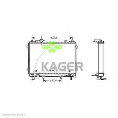 Радиатор, охлаждение двигателя KAGER 31-3358