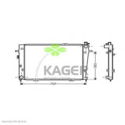 KAGER 313443 Радиатор, охлаждение двигателя
