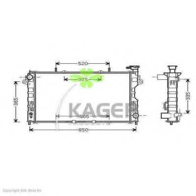KAGER 313516 Радиатор, охлаждение двигателя