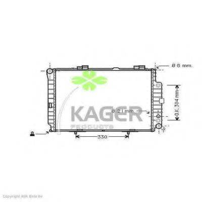 KAGER 313570 Радиатор, охлаждение двигателя