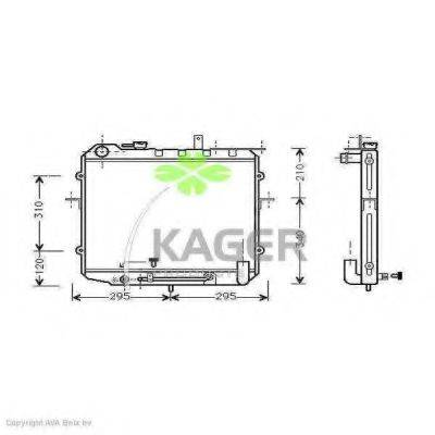 KAGER 313656 Радиатор, охлаждение двигателя