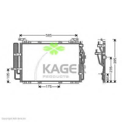 KAGER 945180 Конденсатор, кондиционер