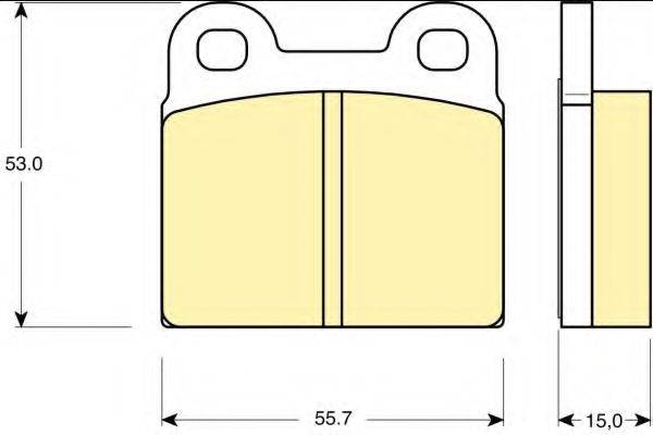 Комплект тормозных колодок, дисковый тормоз GIRLING 6101022