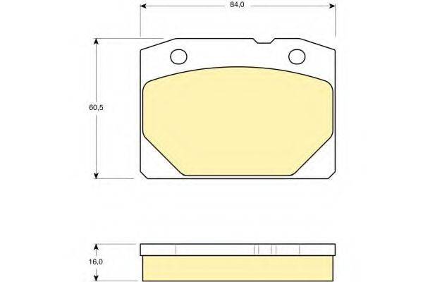 Комплект тормозных колодок, дисковый тормоз GIRLING 6101403