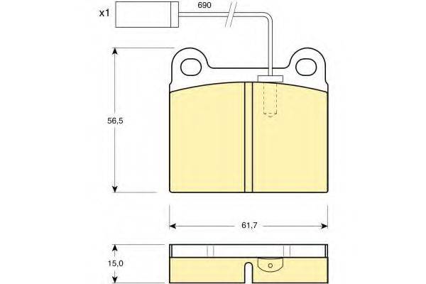 Комплект тормозных колодок, дисковый тормоз GIRLING 6112522