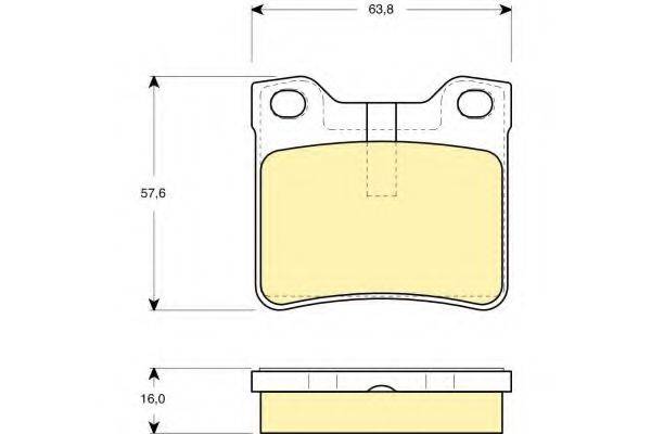 Комплект тормозных колодок, дисковый тормоз GIRLING 6114322