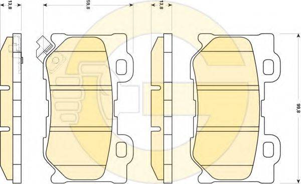 Комплект тормозных колодок, дисковый тормоз GIRLING 6135159