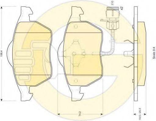 Комплект тормозов, дисковый тормозной механизм GIRLING 6410952