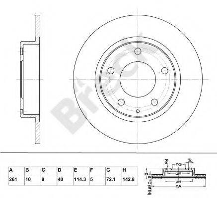 Тормозной диск BRECK BR 022 SA100