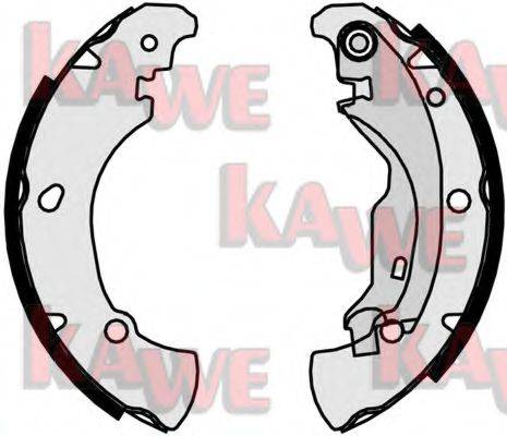 Комплект тормозных колодок KAWE 07160
