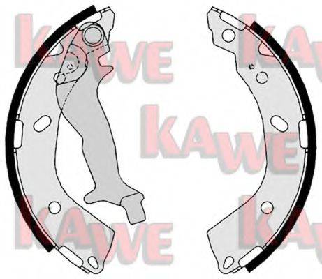 KAWE 08760 Комплект тормозных колодок