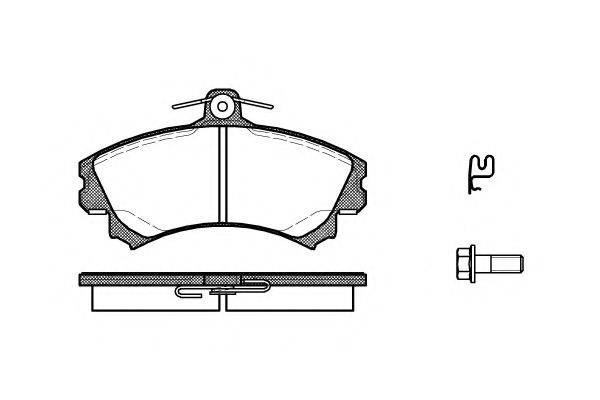 Комплект тормозных колодок, дисковый тормоз KAWE 0590 21
