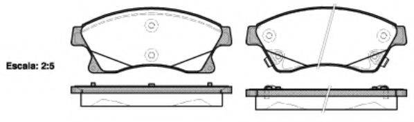 Комплект тормозных колодок, дисковый тормоз KAWE 1431 12