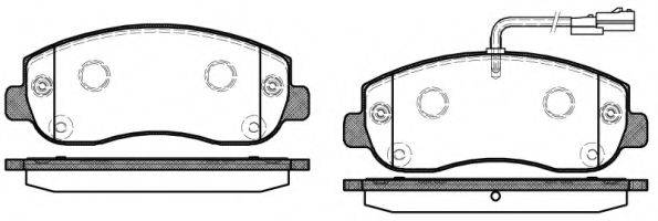 Комплект тормозных колодок, дисковый тормоз KAWE 1449 01