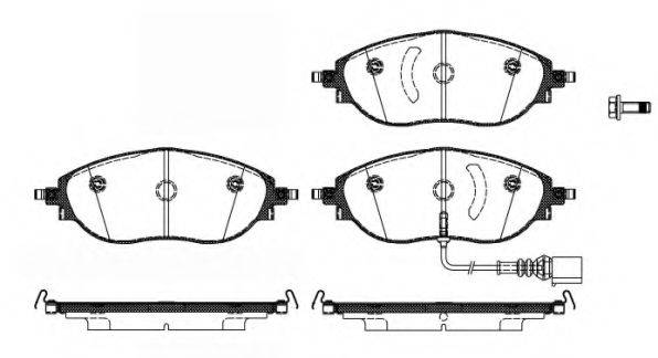 KAWE 147001 Комплект тормозных колодок, дисковый тормоз