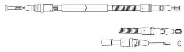 Трос, стояночная тормозная система KAWE AR02145