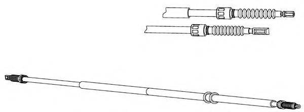 Трос, стояночная тормозная система KAWE AU02137