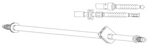 Трос, стояночная тормозная система KAWE AU02160