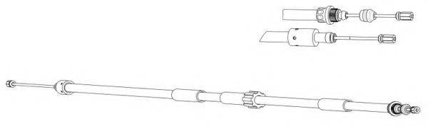 Трос, стояночная тормозная система KAWE CT02157