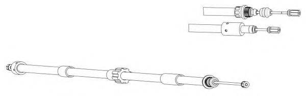 Трос, стояночная тормозная система KAWE CT02158