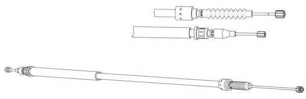Трос, стояночная тормозная система KAWE OP02179