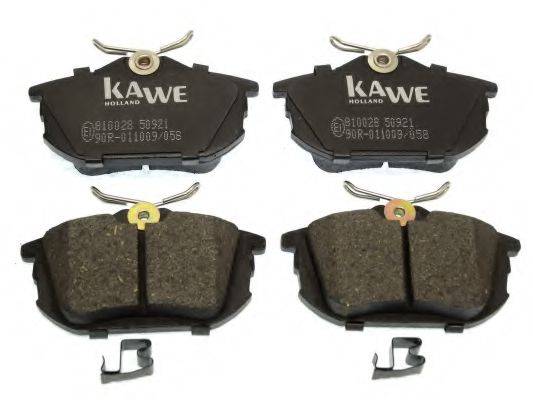 Комплект тормозных колодок, дисковый тормоз KAWE 810028